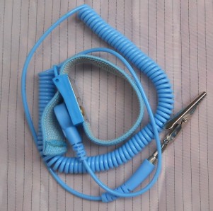 HT1911-1 esd wrist strap,blue with pvc line